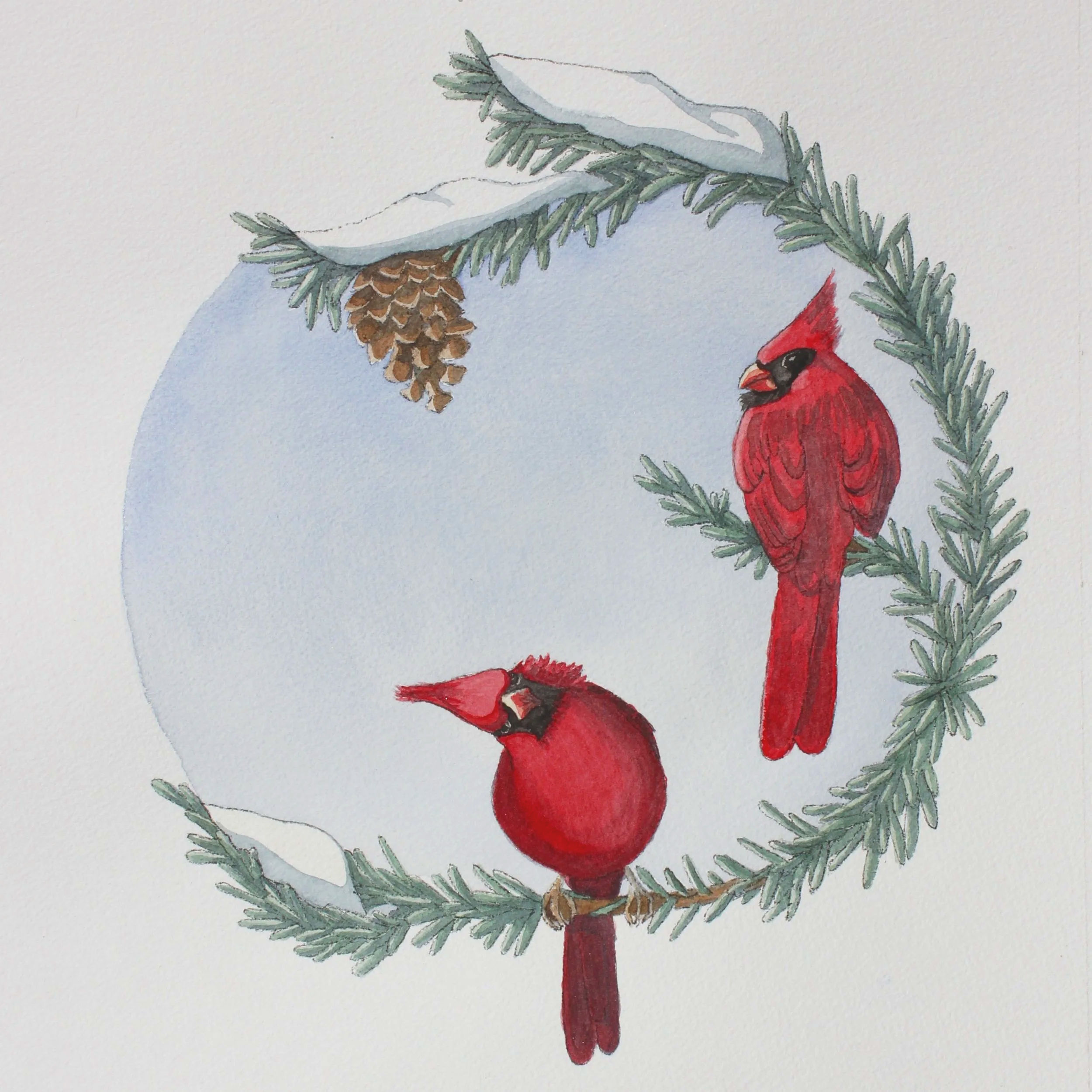 Cheeky male Cardinals
