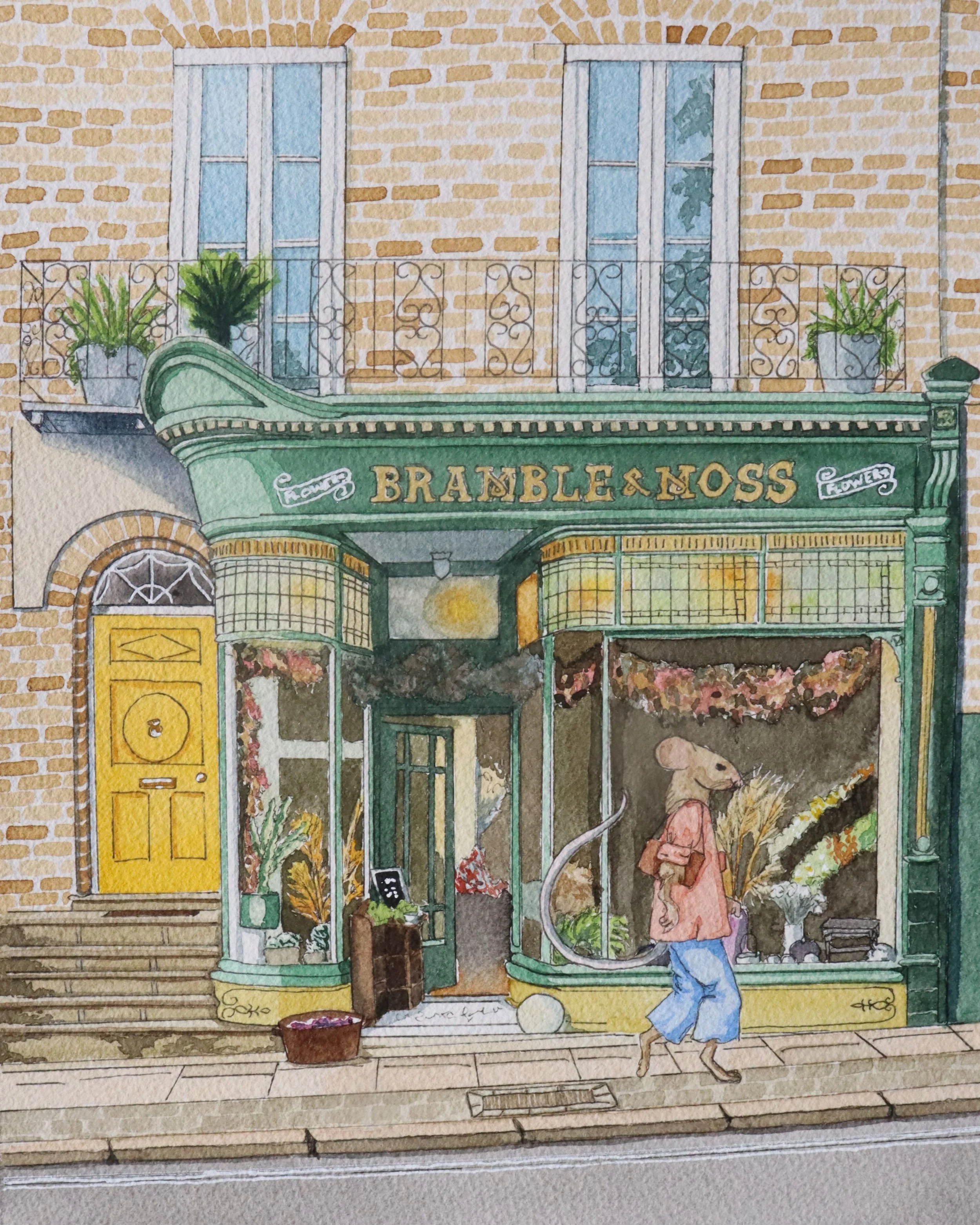 Bramble and Moss Florist in Surrey, UK with a Harvest Mouse
