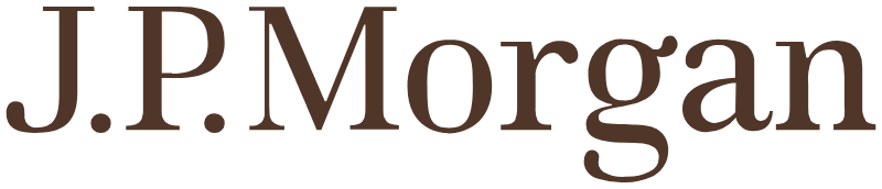 J.P. Morgan logo in brown text on a white background.