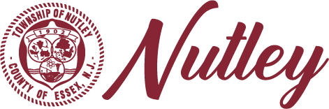 Nutley logo with official seal and script text