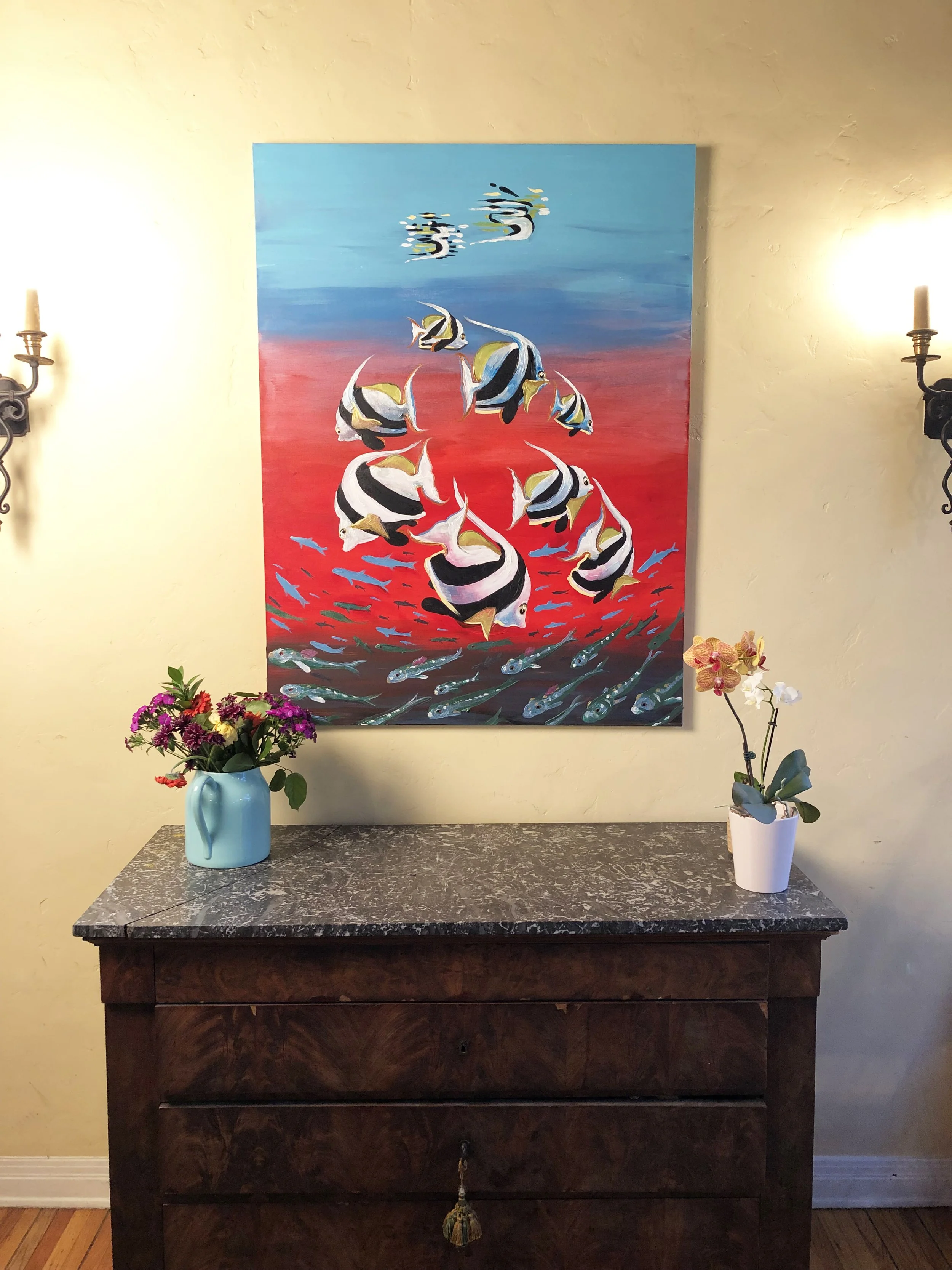 "Eight Pennant Bannerfish"