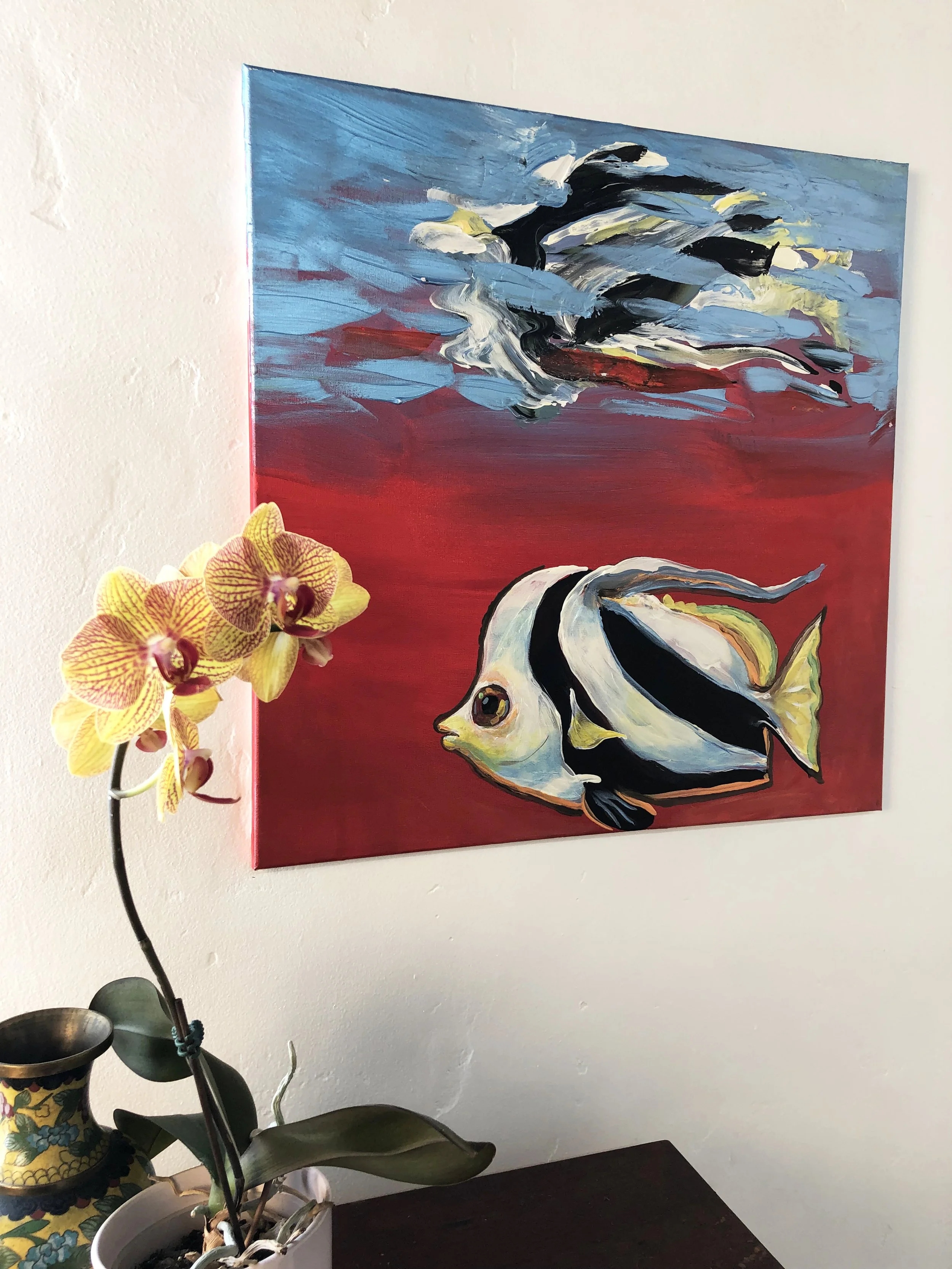 "Fish Reef: Red Reflections"