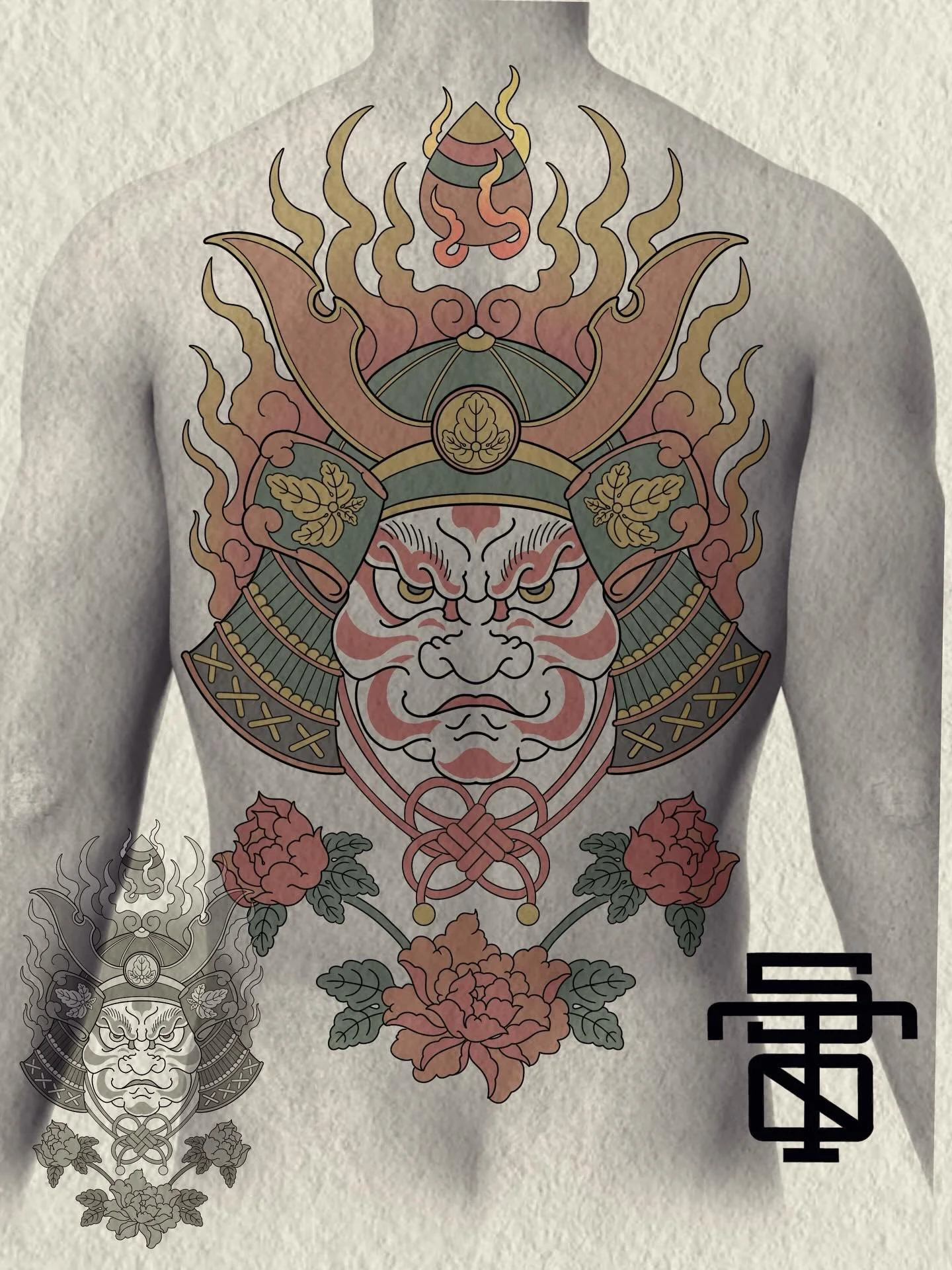 Up4grabs back concept
B&amp;g or colour. 
Would love to do something along these lines, if you have other subject matter ideas I would love to work with you!
.
#samurai #backtattooideas #calgary #peony #tattoo