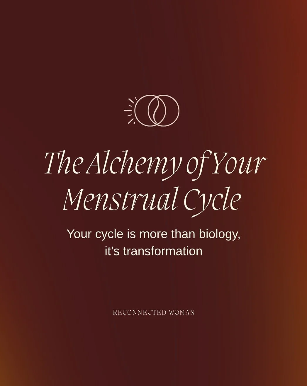 &ldquo;The whole menstrual cycle is an alchemical process in itself, during which every woman who bleeds goes through a transformation inside herself. To menstruate means to live through a cyclical transmutation in which the past is shed and the new 
