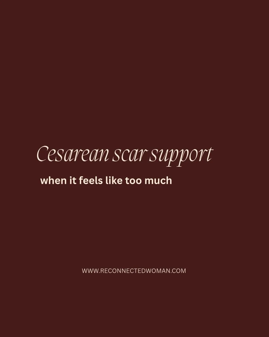 There&rsquo;s a layer of cesarean healing that often gets missed, not the surface but the connection to the space itself.

When a scar feels numb, tight, tender or like something you avoid it&rsquo;s often not just the scar, it&rsquo;s the fascia ben