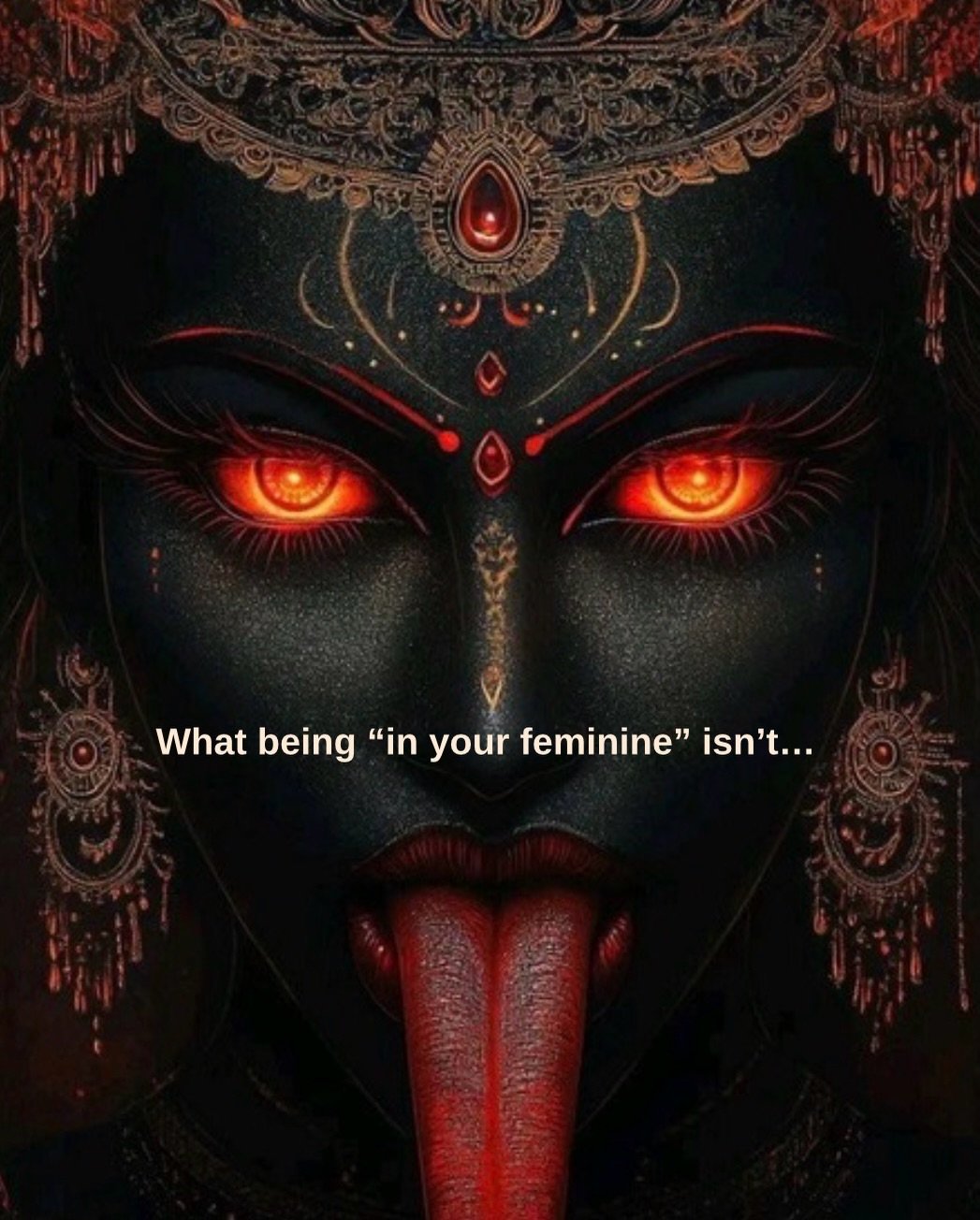 What being &ldquo;in your feminine&rdquo; isn&rsquo;t&hellip;

It isn&rsquo;t forcing yourself to be soft, whimsical and agreeable while your body is silently screaming underneath it all or speaking gently just to be more digestible. It isn&rsquo;t a
