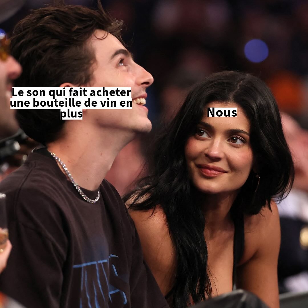 Merci @kyliejenner et @tchalamet pour ce m&egrave;me qui nous comprend tellement!! ❤️ #musicbranding
