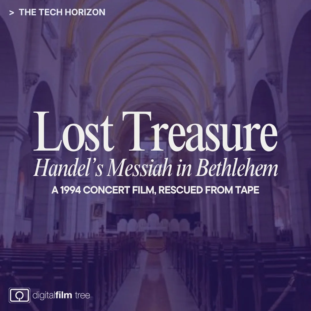 The 1994 concert film Lost Treasure: Messiah in Bethlehem captures a historic Israeli-Palestinian peace concert shot inside the Church of the Nativity, which was meticulously rescued from the only surviving, fragile VHS tape.⁠
⁠
To bring this histori