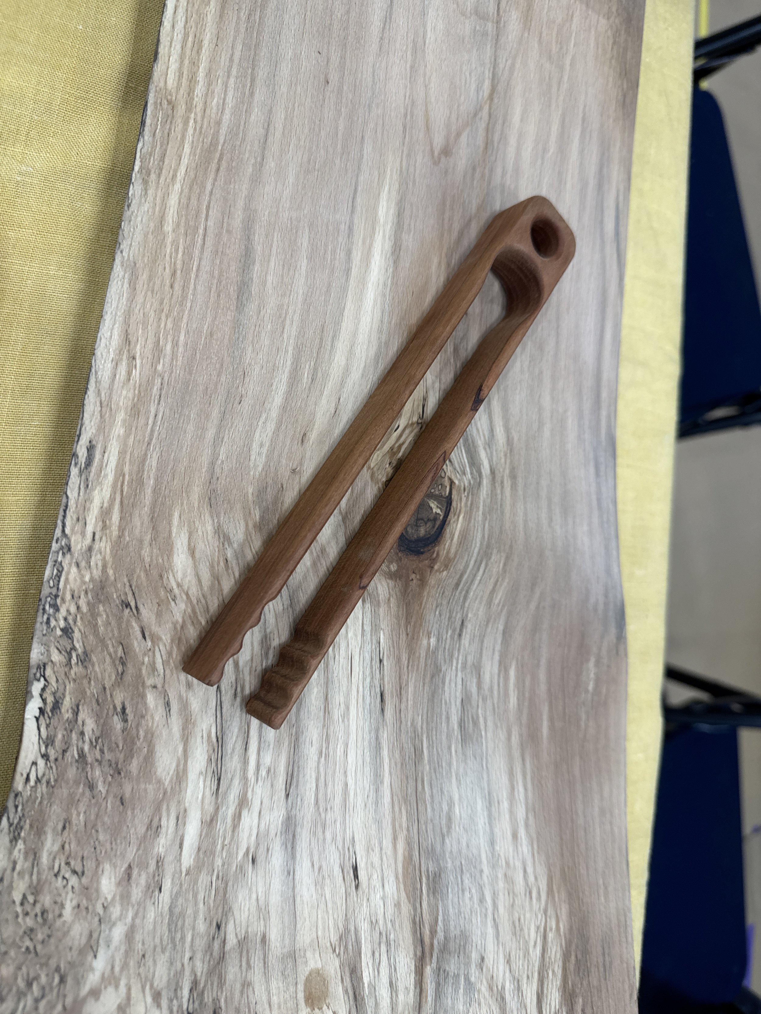Cherry Wood Toaster Tongs