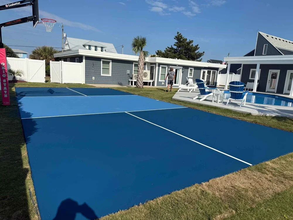 Backyard Virginia Beach Pickleball Court Resurfacing