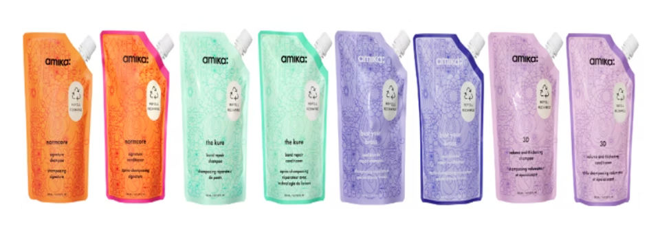️NEW: amika Refill Shampoo + Conditioner Pouches planet-friendly packaging