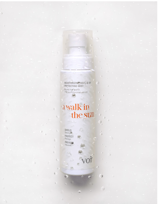 Voir elevates its “Walk In The Sun” VEGAN haircare ritual with a new essential, Moisturizing Heat and UV Protecting Mist