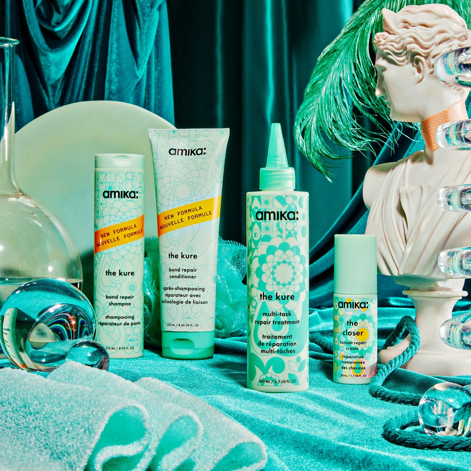 dry, damaged hair? amika has the kure!