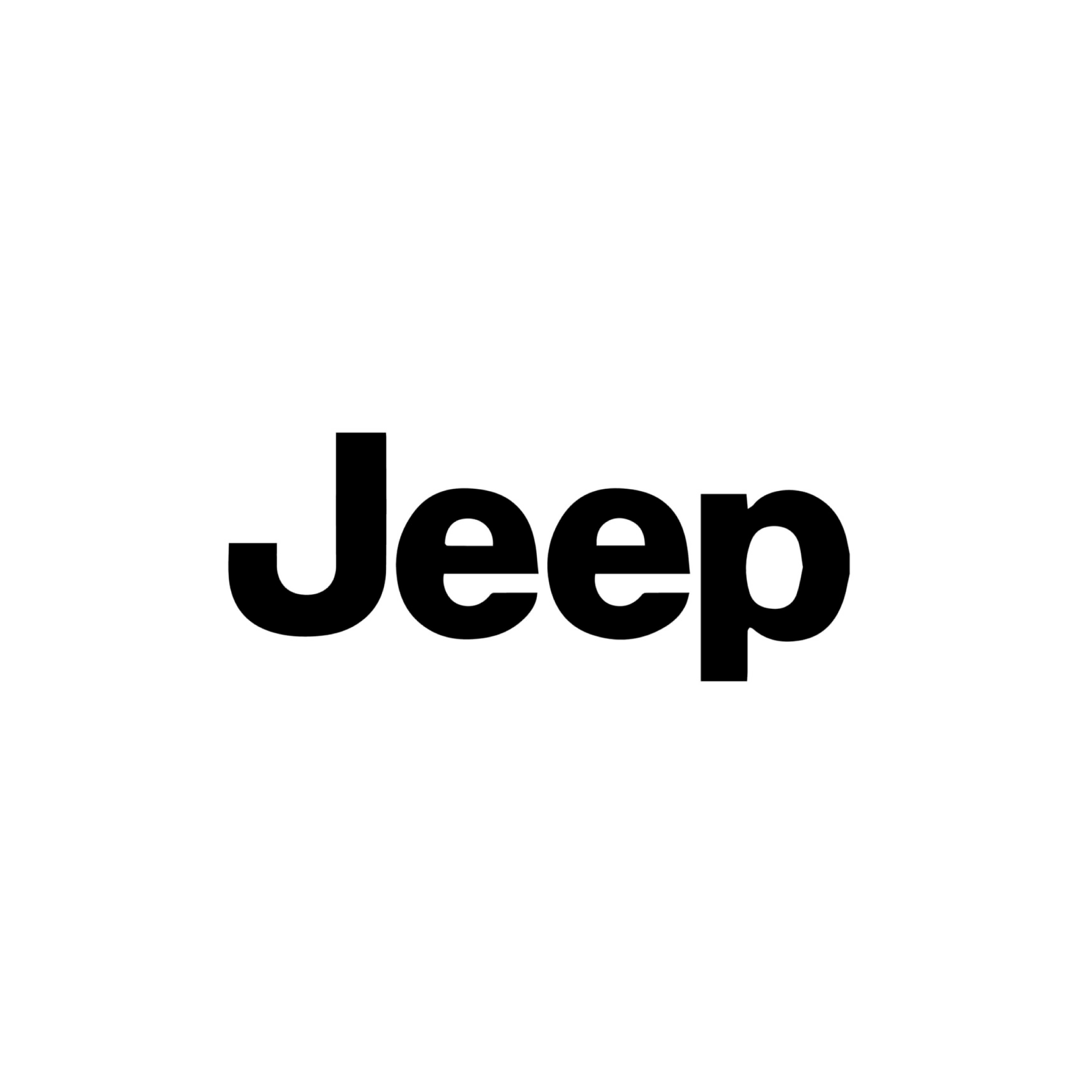 Logo de Jeep, texto negro sobre fondo transparente.