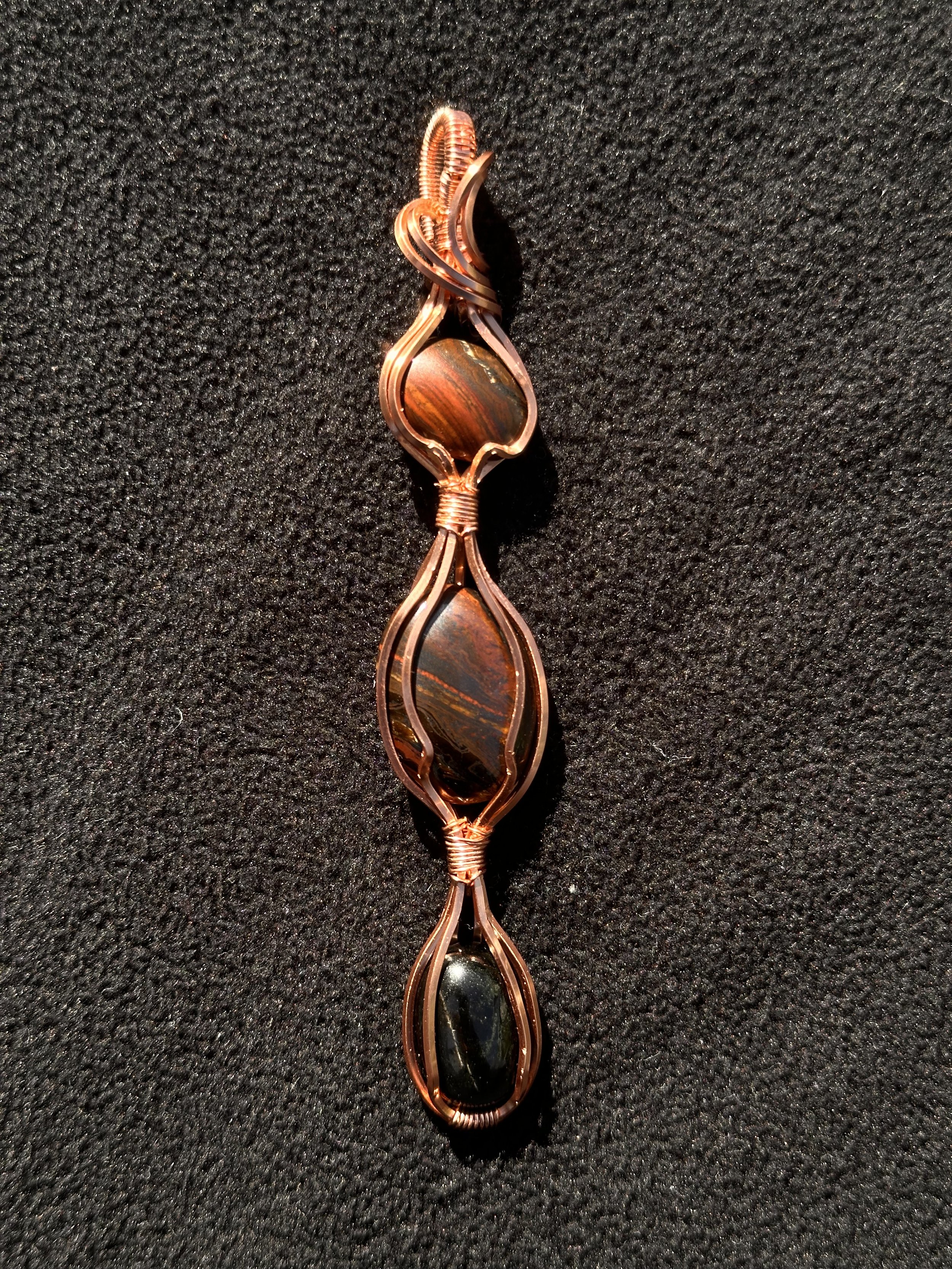 "Clawed" Red Tiger Iron x Star Diopside
