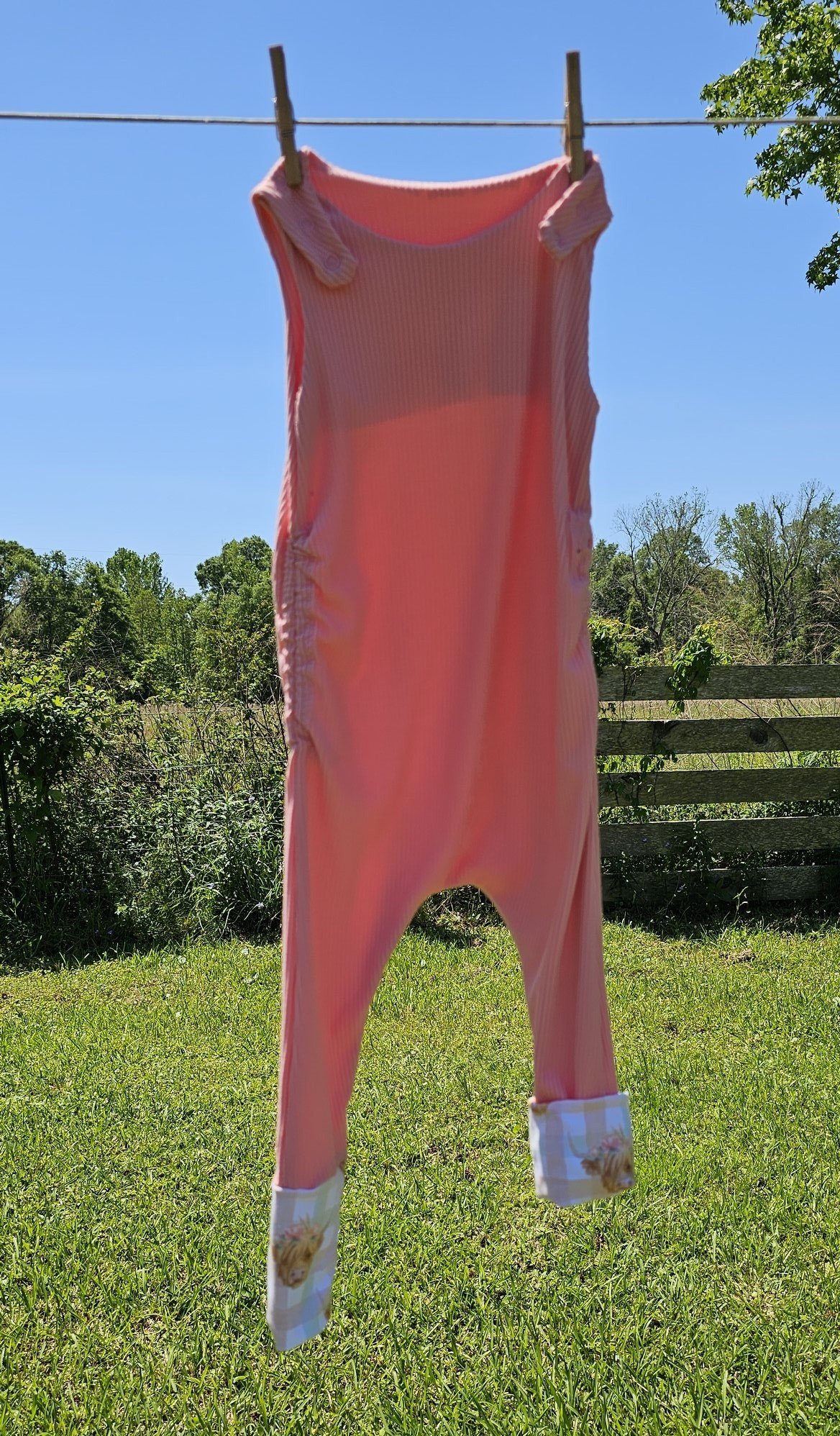 Pink Cow Grow With Me Romper