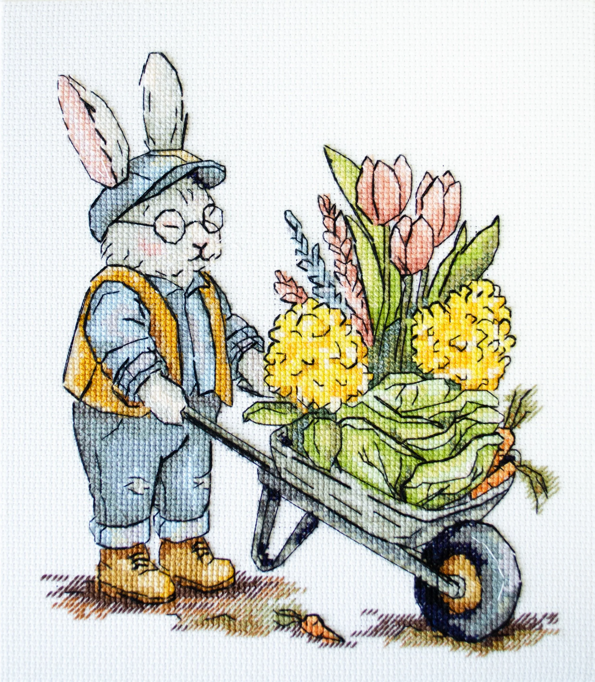 PREORDER Abris Art cross stitch full kit "Harvest Day" 14ct + saga AH-291