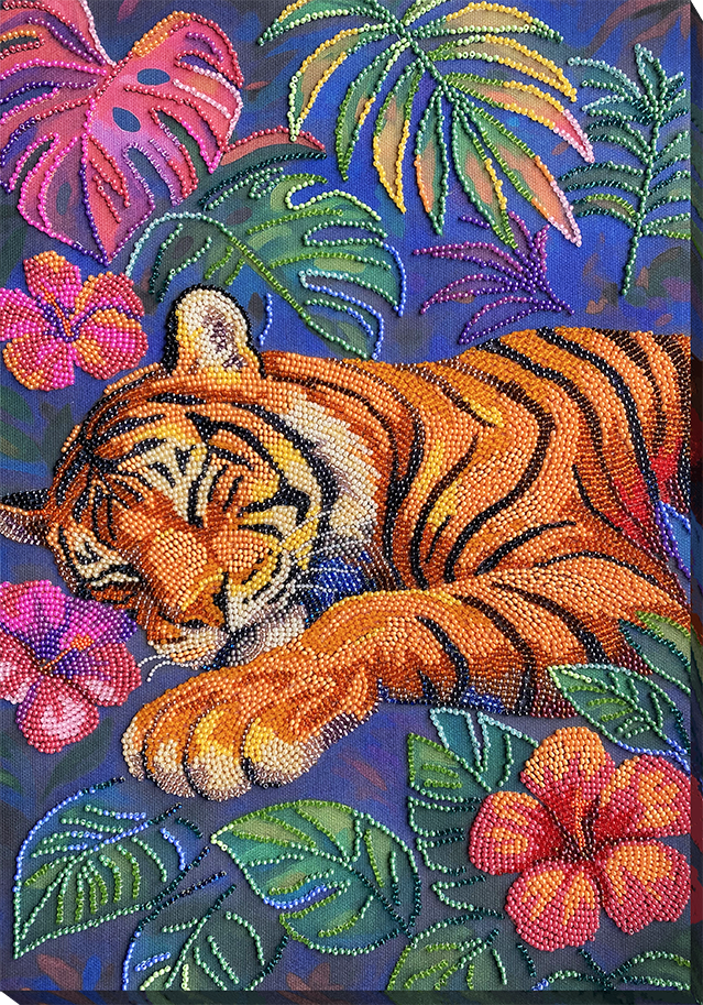 PREORDER DIY Preciosa Bead Embroidery Kit on Art Canvas "Sweet dream" Abris Art, Needlework Craft Kit AB-964