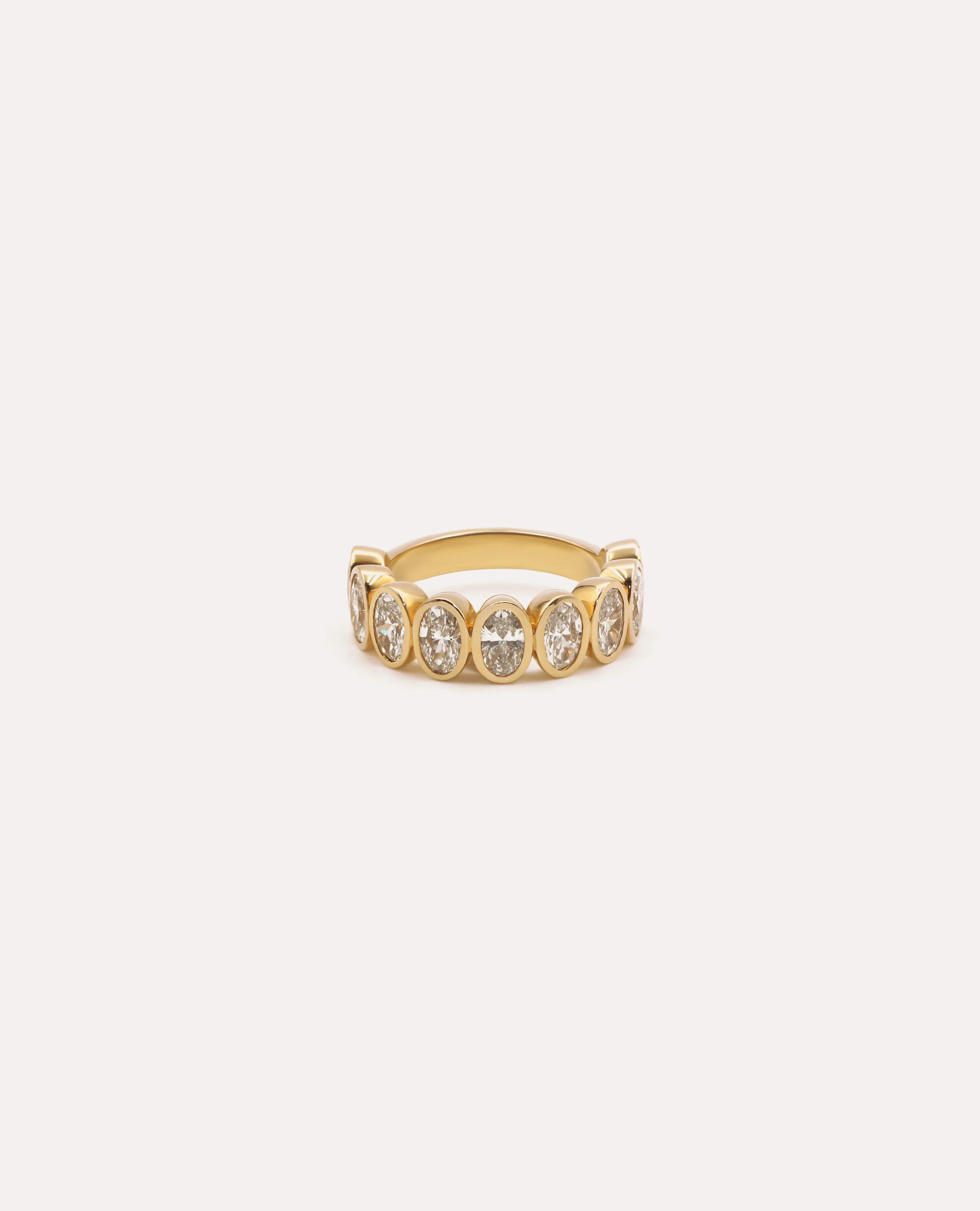 Medium Oval Diamond Bezel Ring