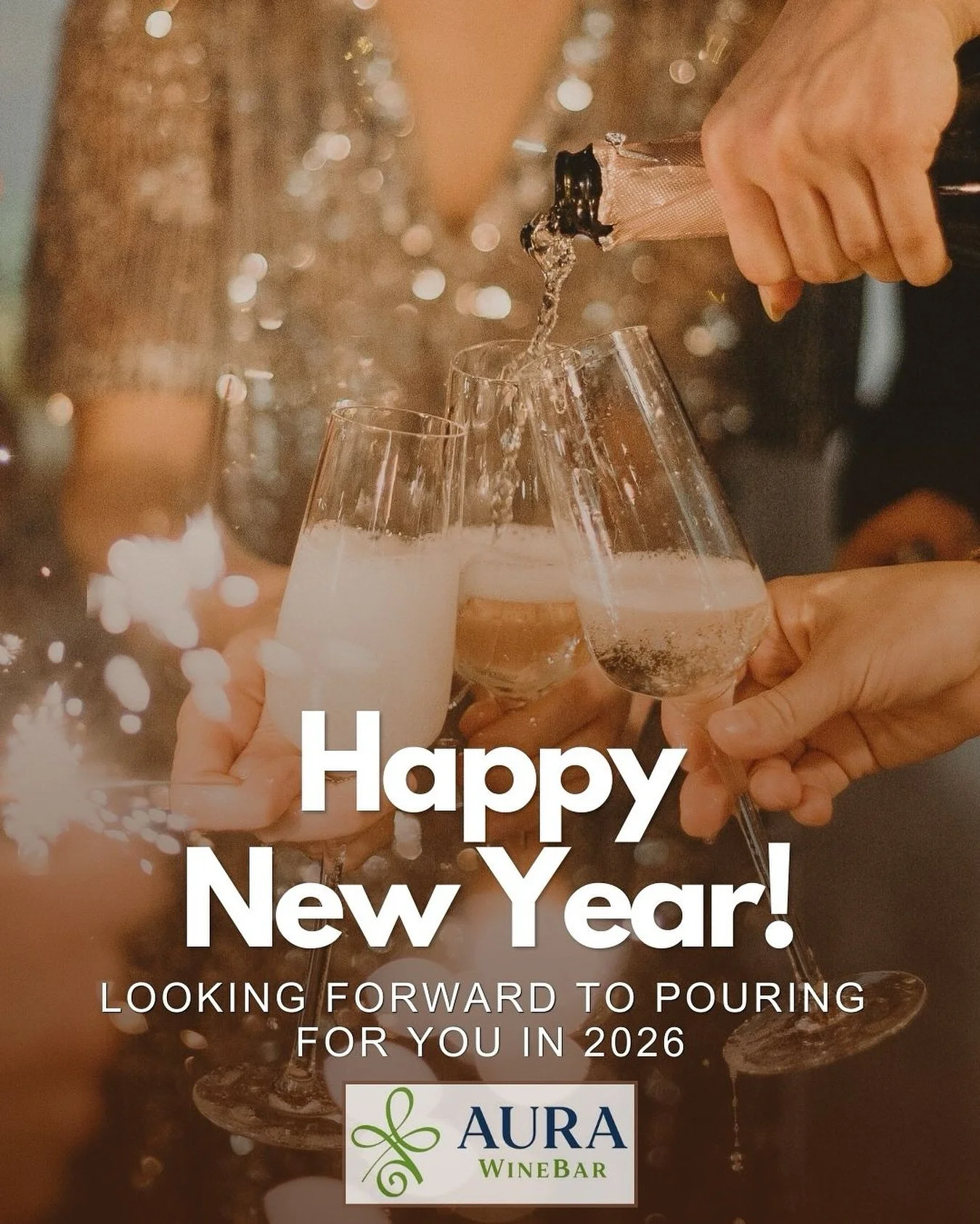 Happy New Year from AURA WineBar 🍾

We look forward to pouring for your next event! Contact us in 2026 for your party libation needs!

#champagne #happynewyear #winebar #mobilewinebar #fairfieldcounty #nye