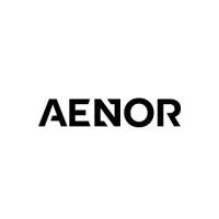 Logo de AENOR en color negro sobre fondo blanco.