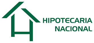 Logo de Hipotecaria Nacional con texto y símbolo de casa