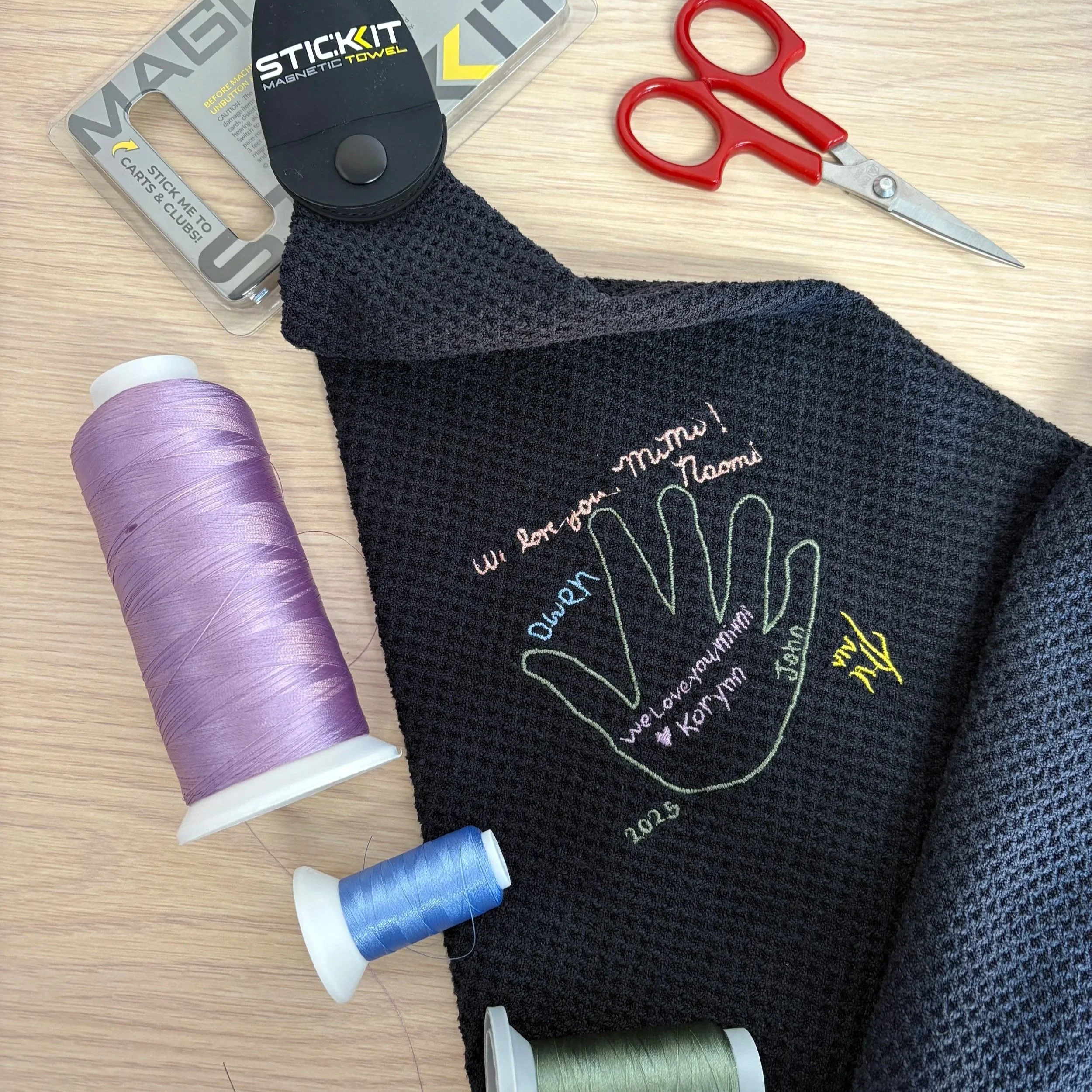 Custom embroidered golf towel