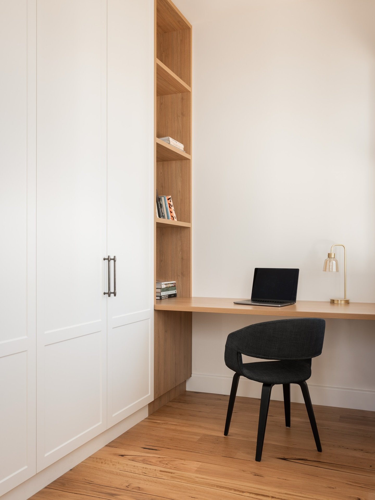 Our weekly Wednesday newsletter &ldquo;The Renovators Digest&rdquo; comes out tomorrow! This week I&rsquo;ll be sharing this home office project in Belmont. What could have been an awkward space has become a beautiful connection between the old home 
