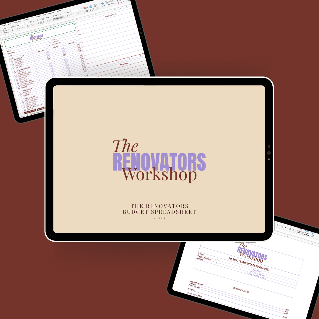 The Renovators Budget Spreadsheet