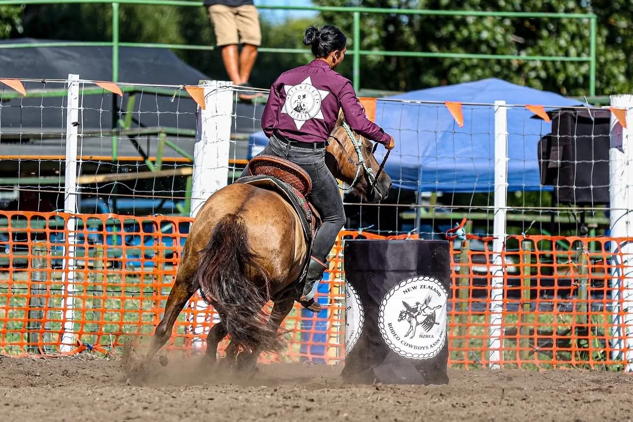 Destiny taking the turns in barrel racing in the rodeo