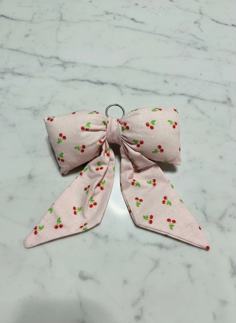 🍒 Sweet Cherry Bow Keychain