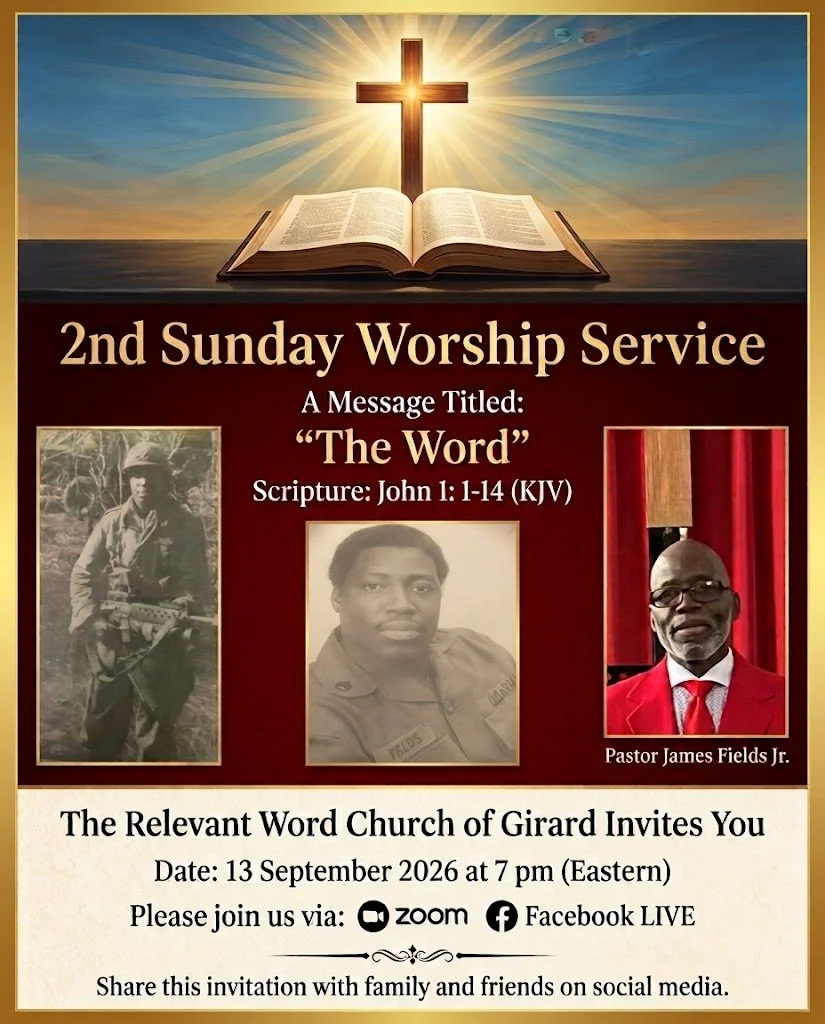 2nd Sunday Worship Service - 13 September 2026 - "The Word.”