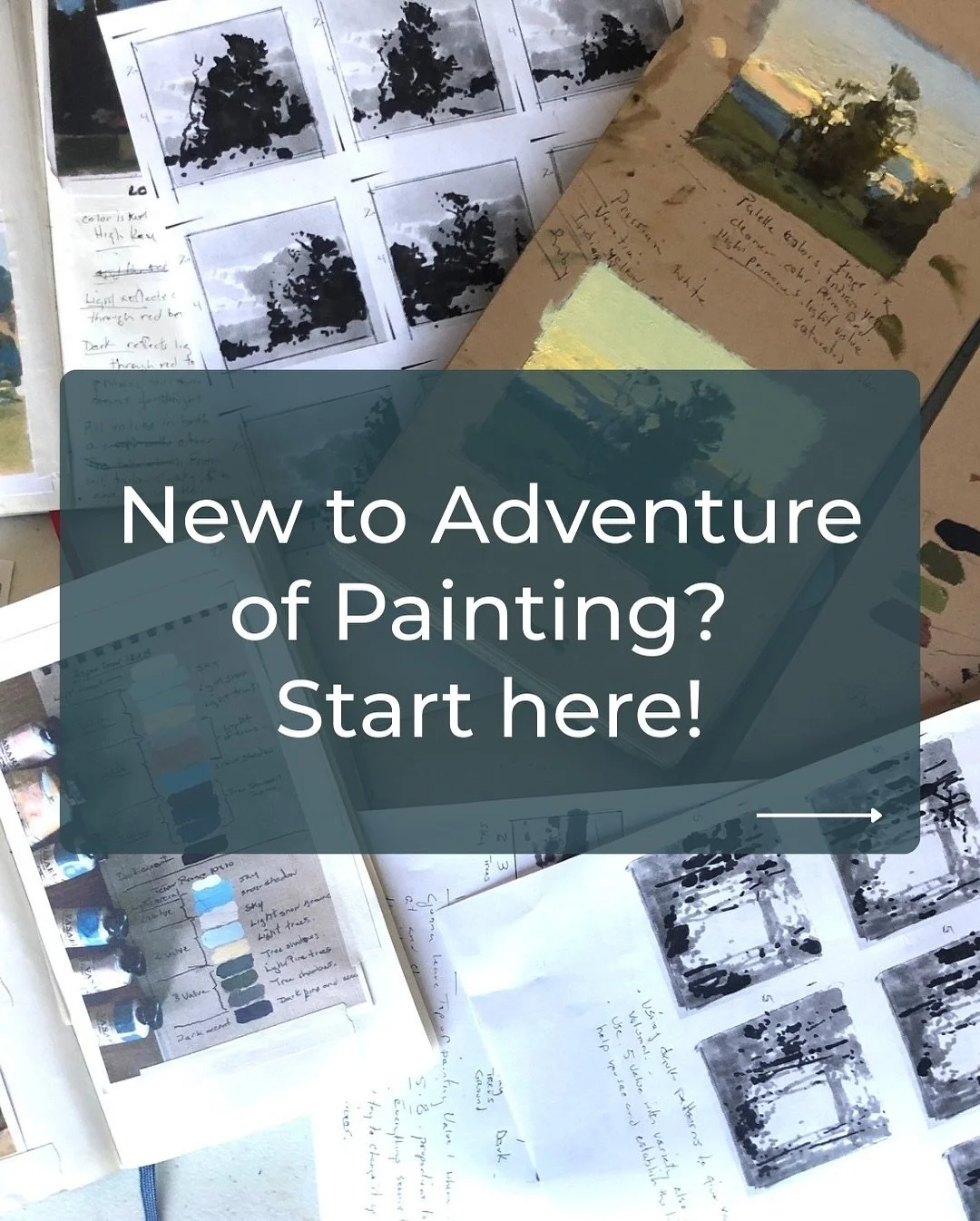 New here? Welcome to landscape painting courses done differently! Adventure of Painting (AOP) is a hub of education, inspiration, and community to fuel your artistic growth. 
 
Whether you&rsquo;re an established painter or exploring your own creativ