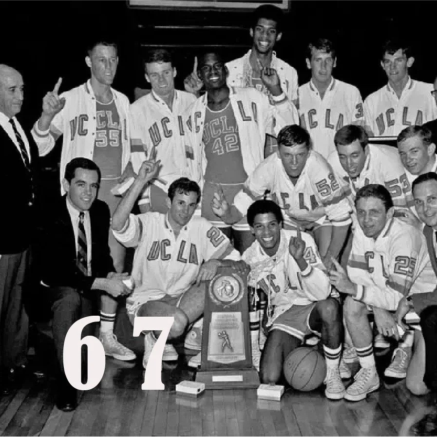 6️⃣ 7️⃣ &hellip; you already know what that means in Westwood🏆🐻

#67 #NattyChamps #UCLABasketball #BruinsUp #dynasty