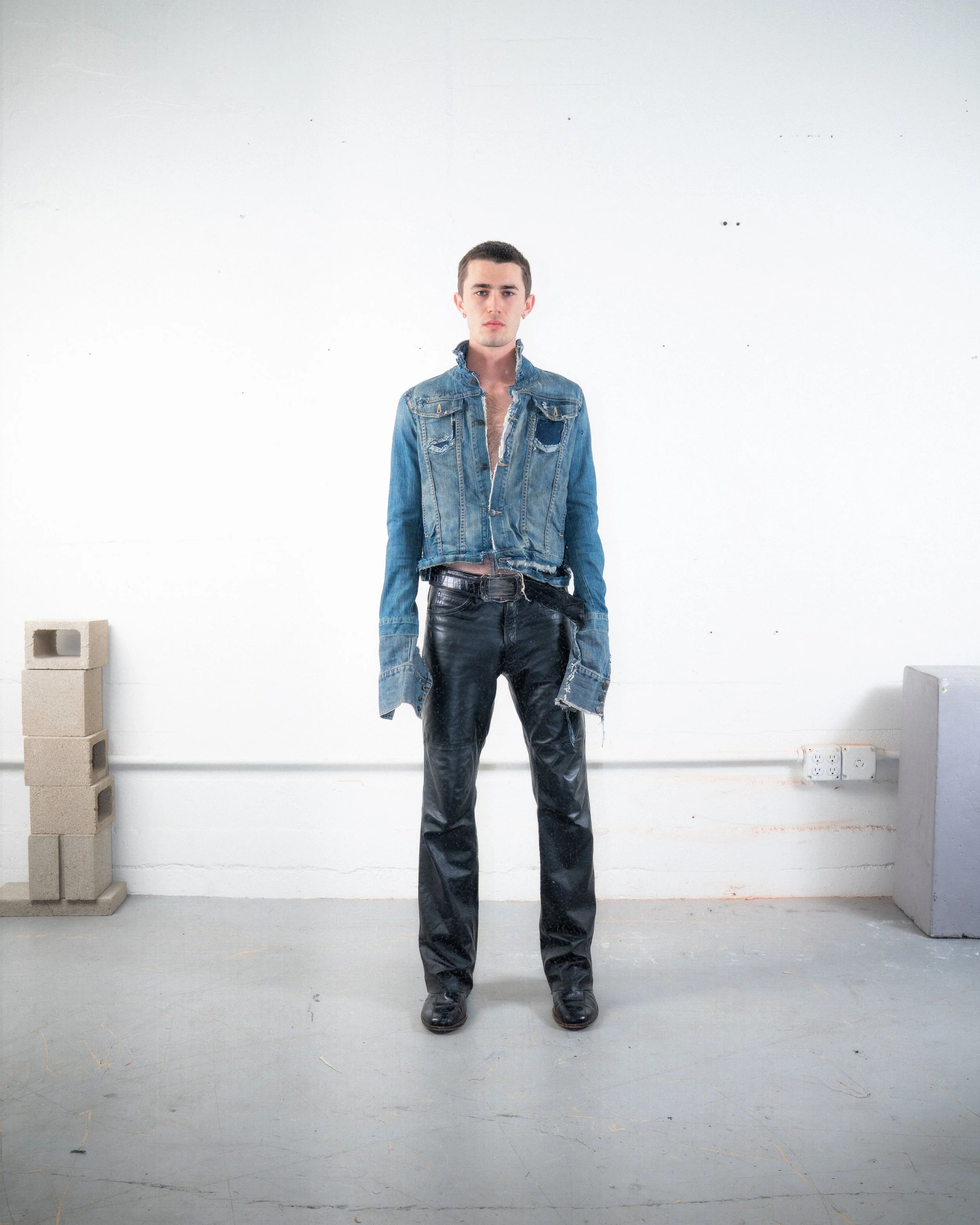 cd1974 recycled leather belt