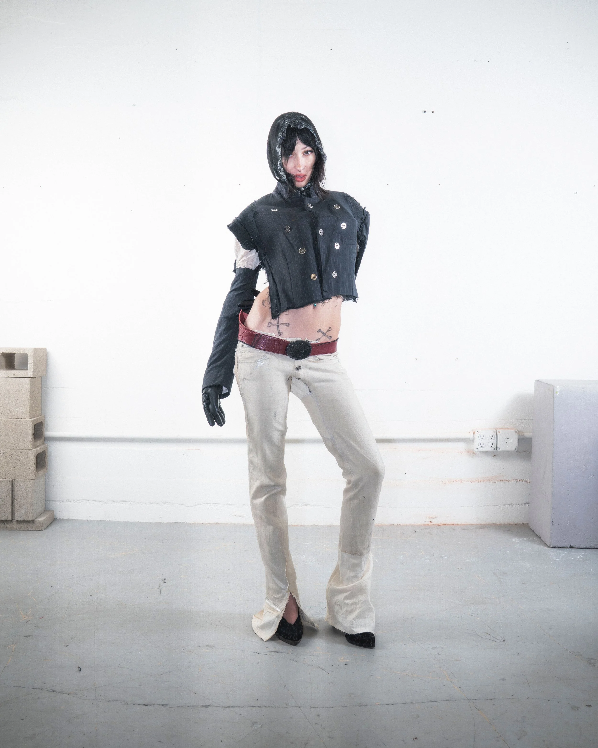 cd1974 recycled leather belt