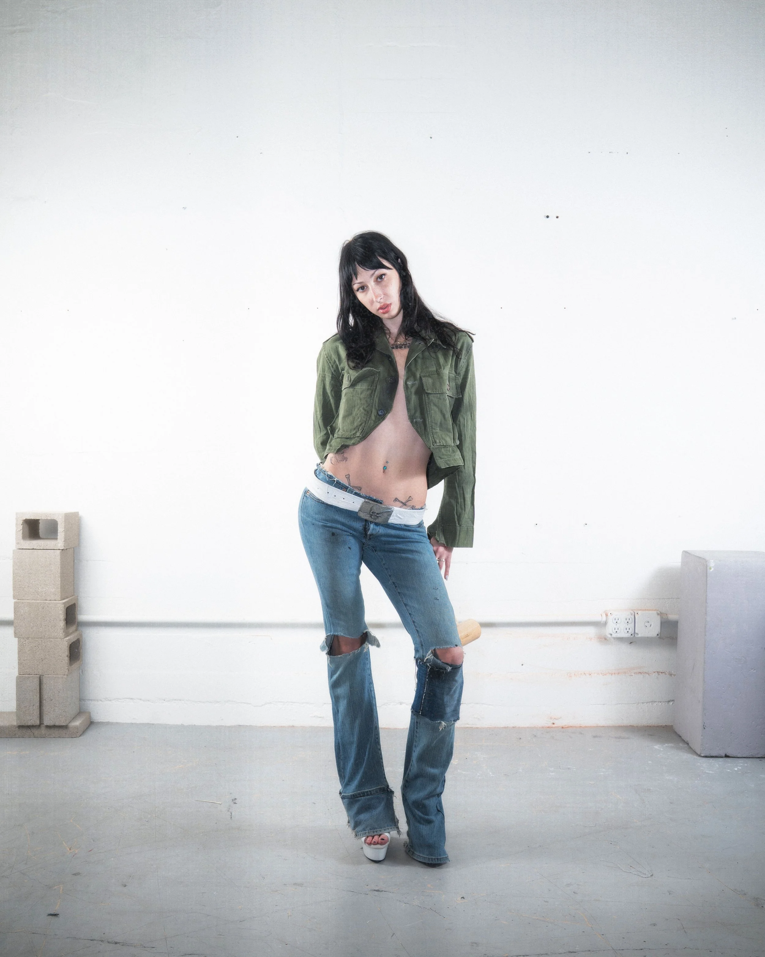 cd1974 recycled leather belt