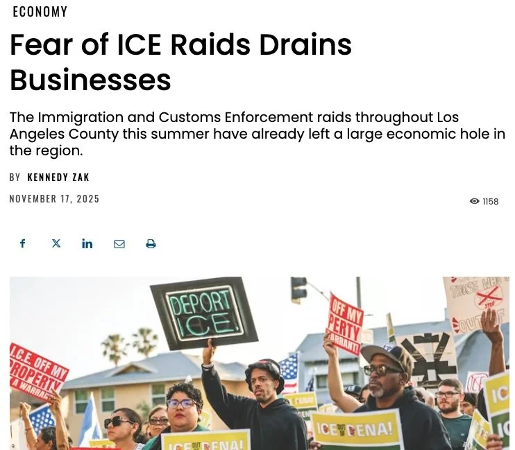 LA Business journal: Fear of ICE Raids Drains Businesses