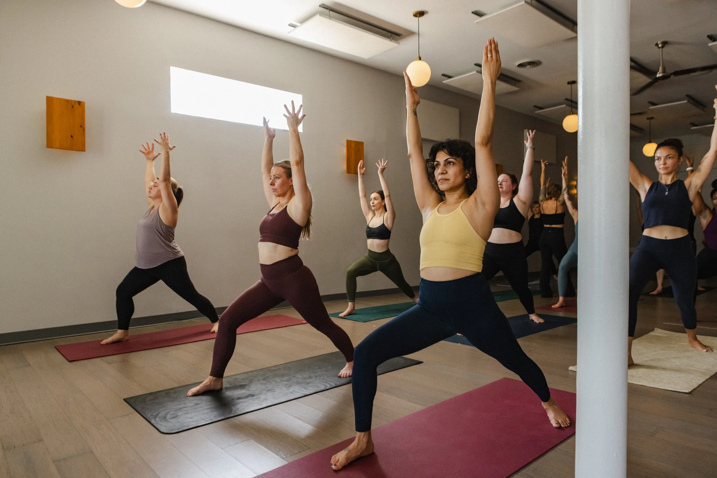 Heated Vinyasa Yoga
Our same amazing flow-style vinyasa class with the added detoxifying and calorie-burning benefits of a heated studio. Our studios are hated using a customized heating system that includes infrared panels and humidification syst