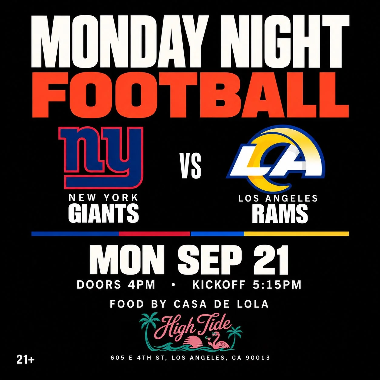 Monday Night Football: Giants vs. Rams