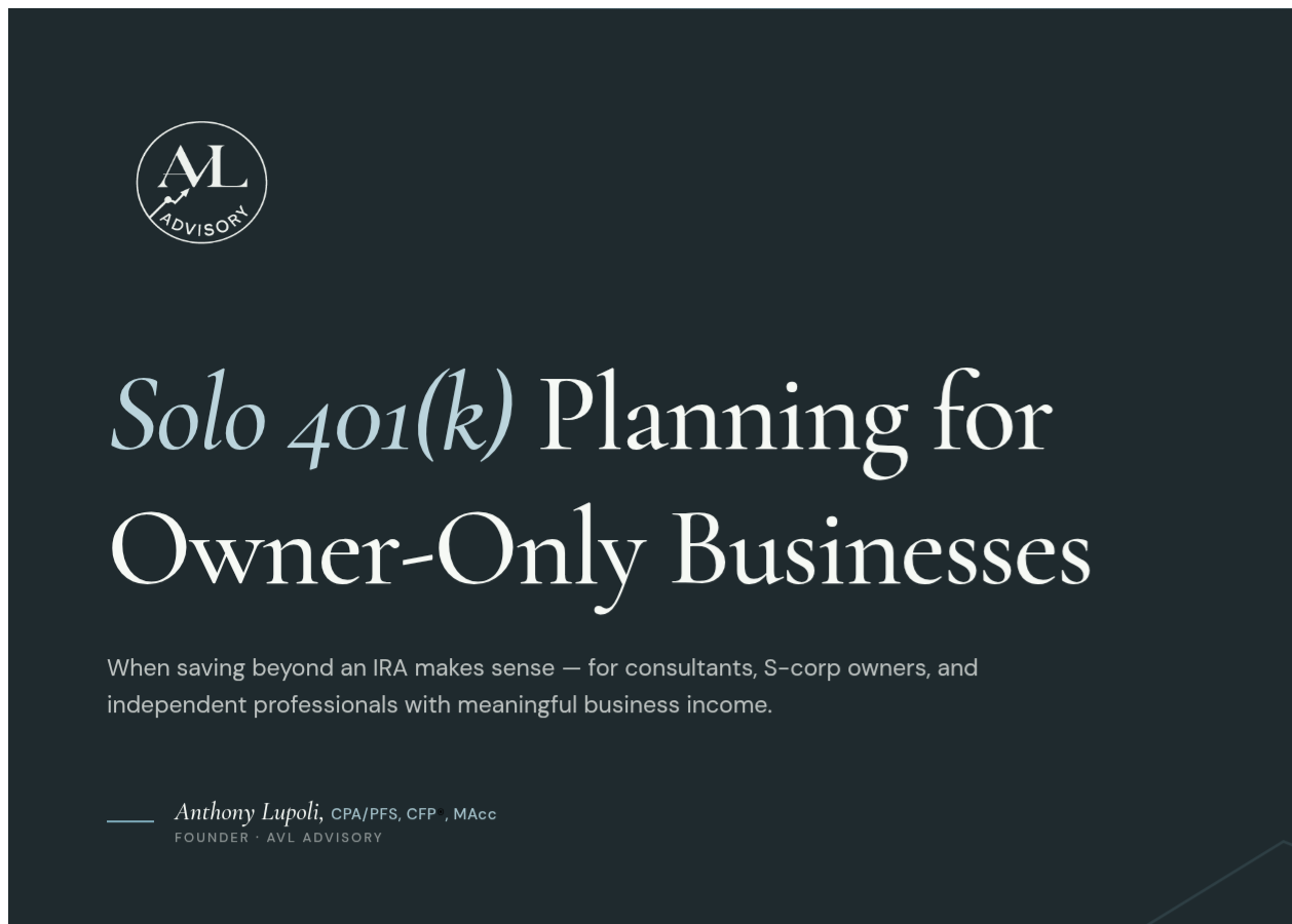 solo 401(k) planning