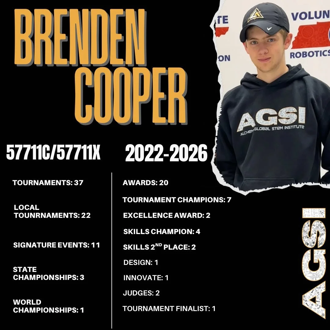 Brenden Cooper - TeamC - 57711C/57711X 

Since AGSI opened in 2022, Brenden has been a quiet example of what leadership can look like. Respectful, humble, dependable, and steady, he led through servant-hearted actions and a willingness to help wherev