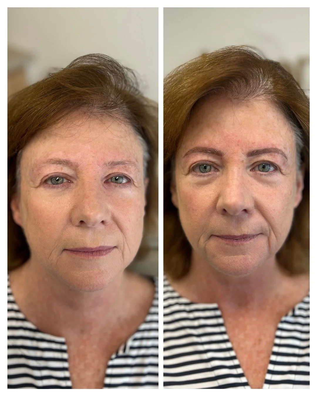 Nothing over-the-top. Just re-imagining where the brows would have been if they didn't start disappearing from the ends, and then adding a little more colour