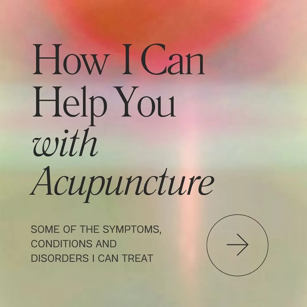 Curious about how Acupuncture can help? I could go on forever &amp; ever, but here are some of the most common symptoms/conditions I treat - message me with any questions you have, or to book in, let&rsquo;s work together to get you feeling your best