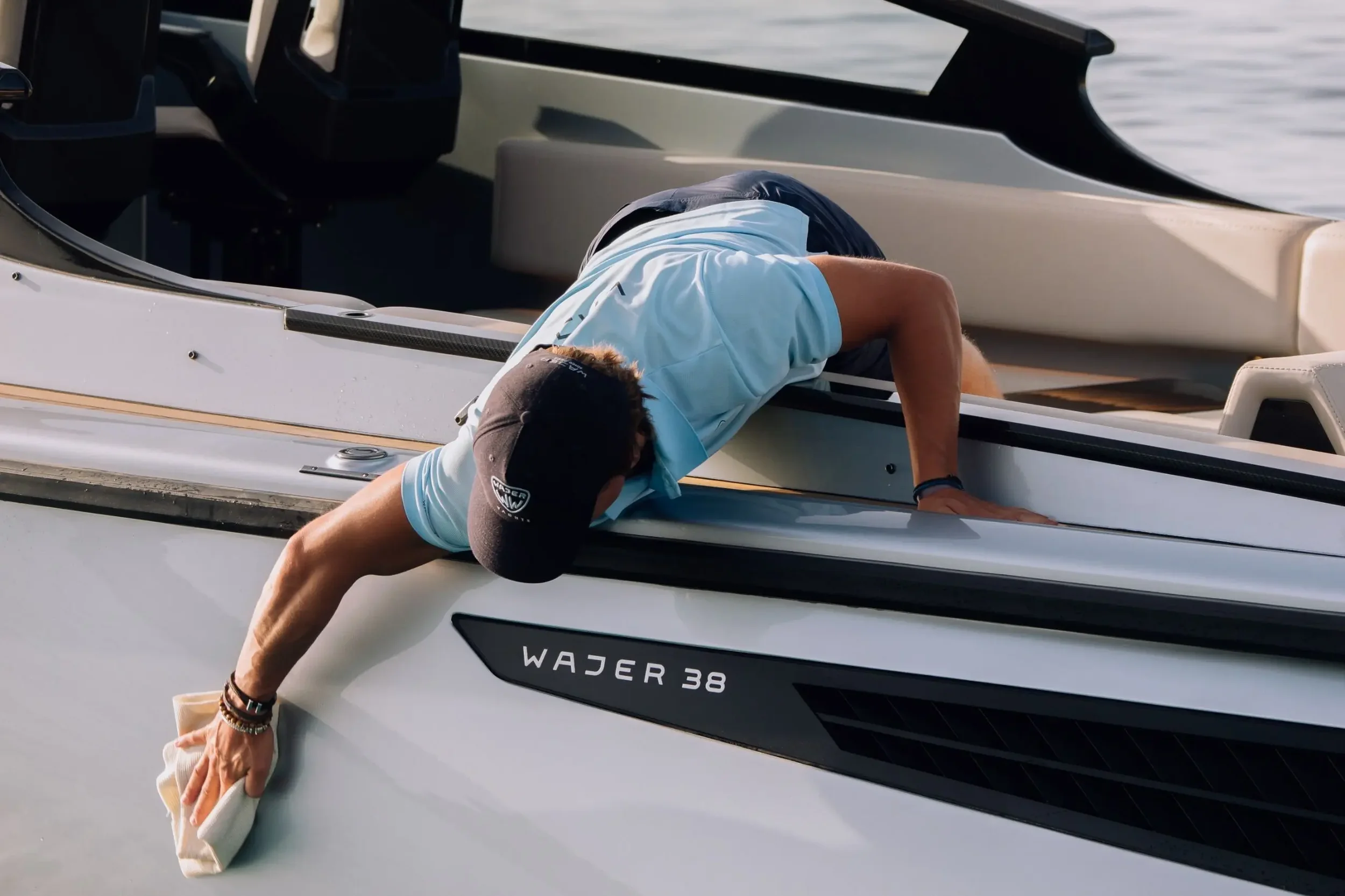 Yacht Appearance Specialist cleaning vessel tender