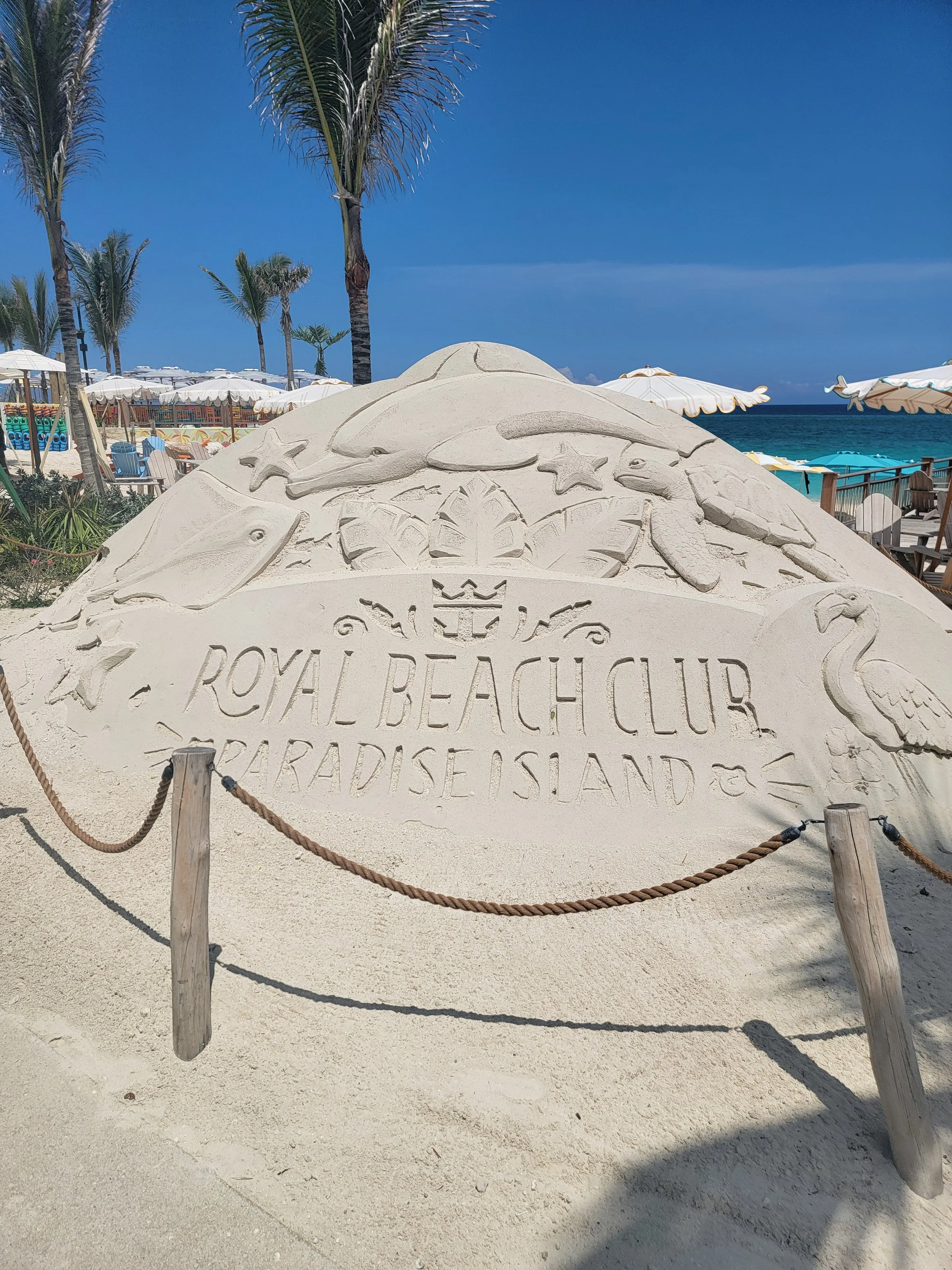 Sand Sculpture at Royal Caribbean Paradise Island Beach Club