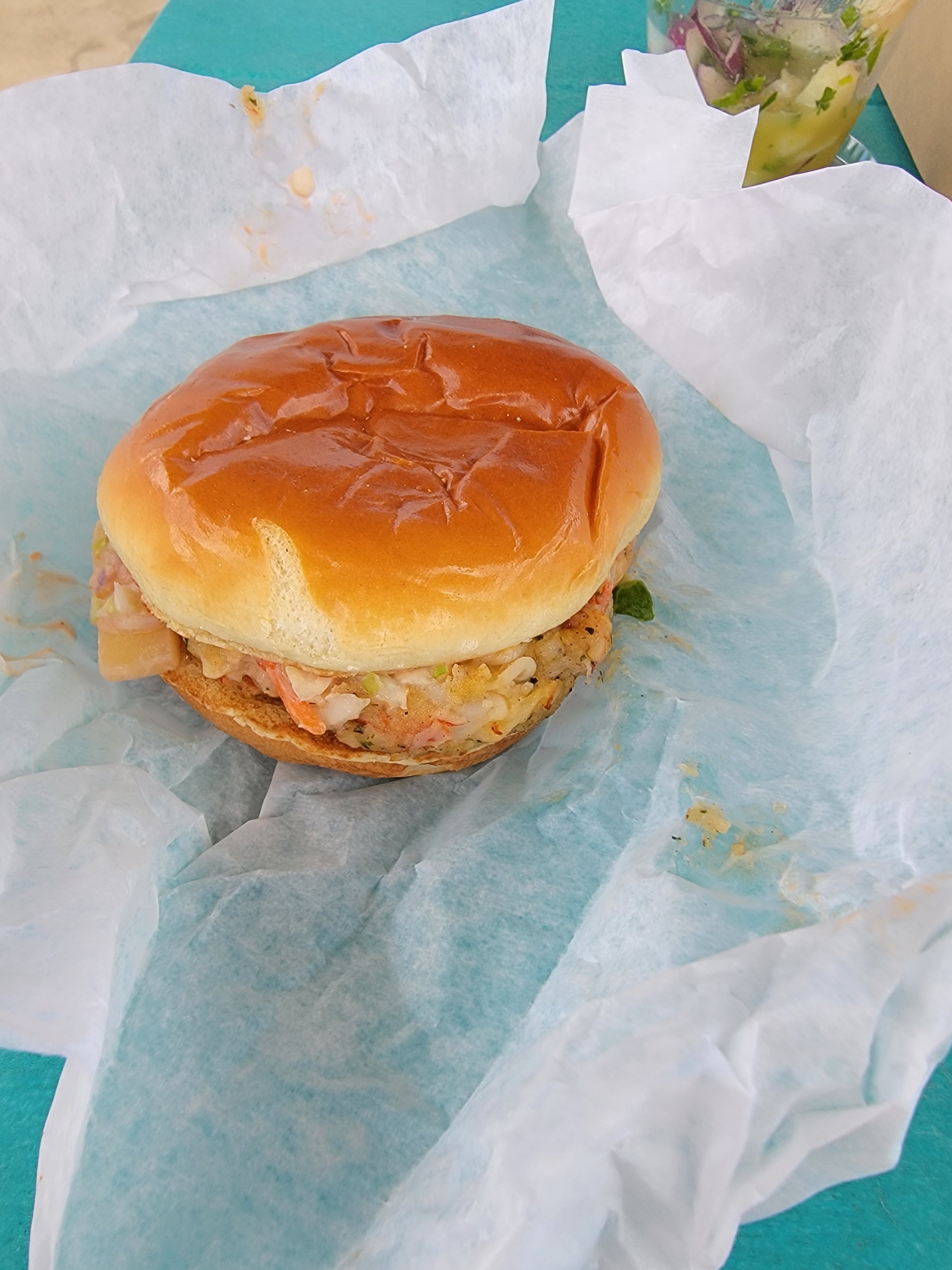 Crab cake sandwich