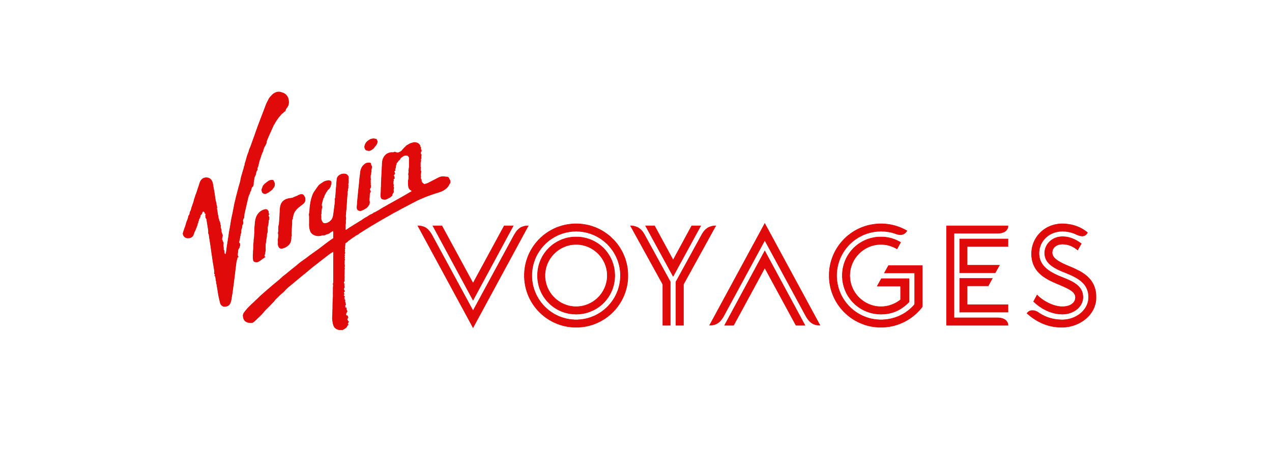 Logo of Virgin Voyages in black and red text.