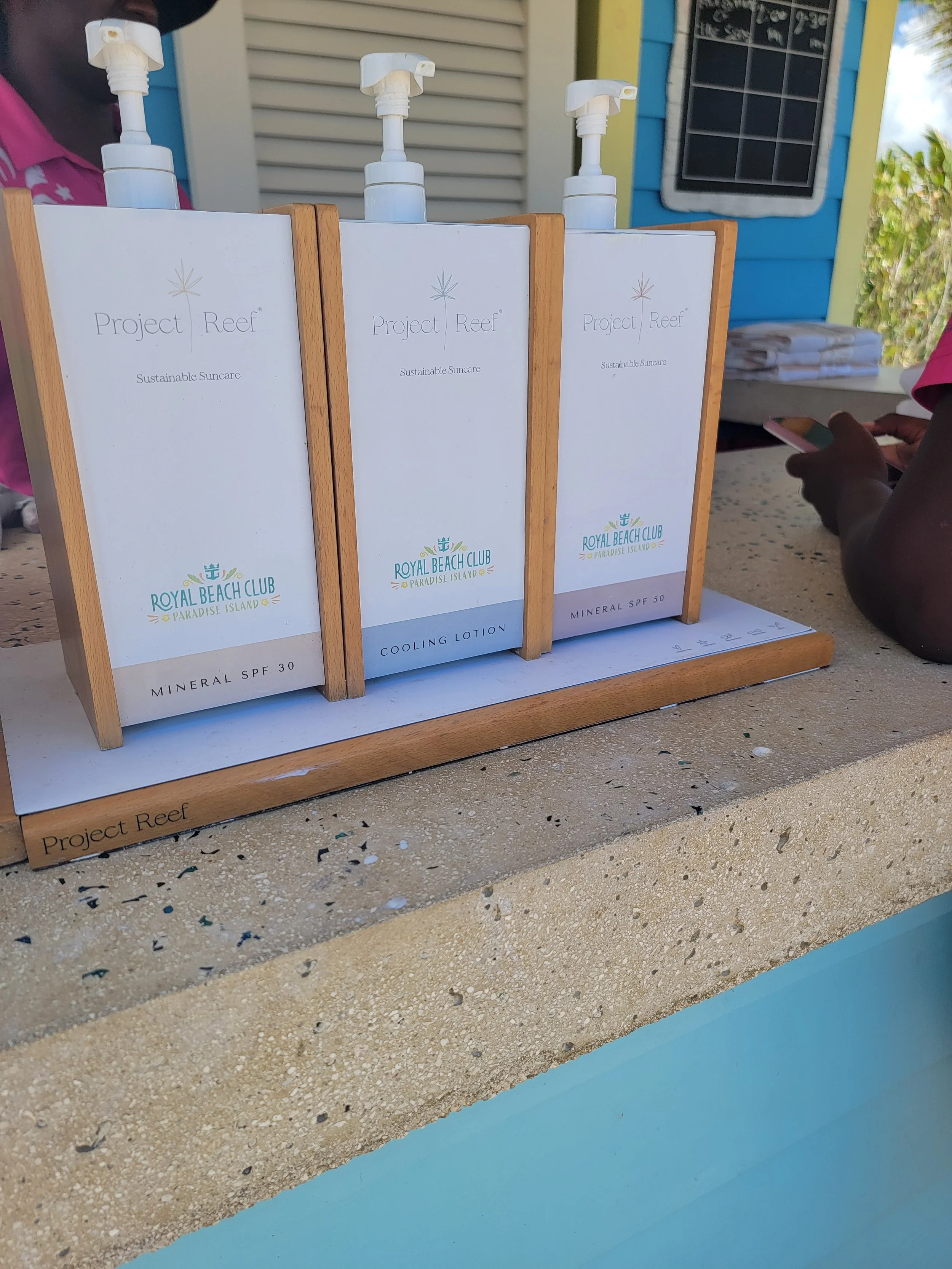 Containers of sunscreen