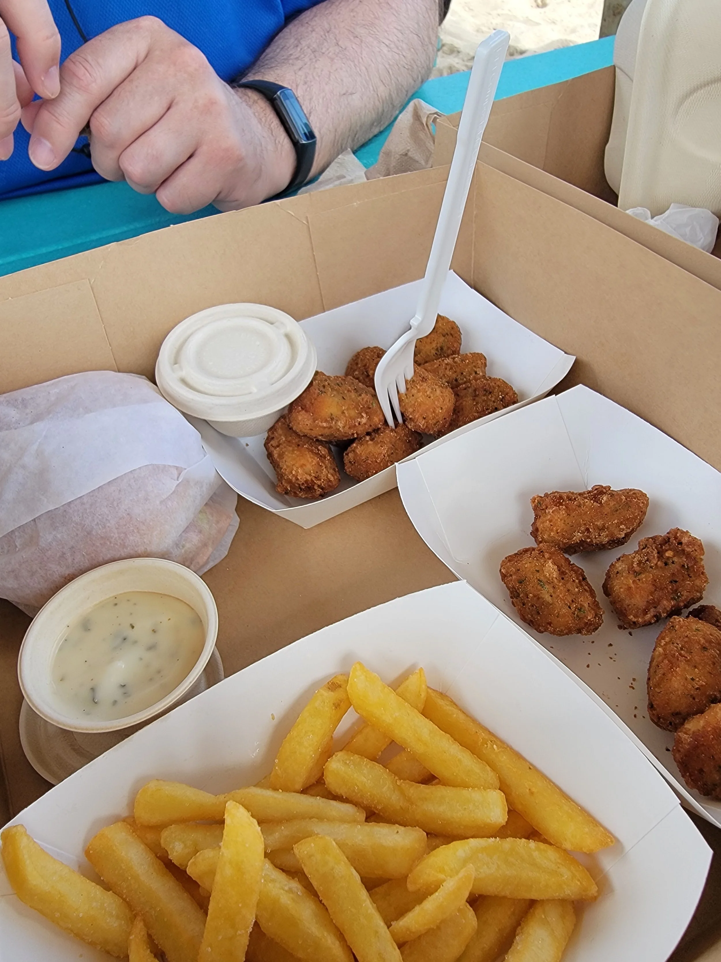 Cheese bites and french fries